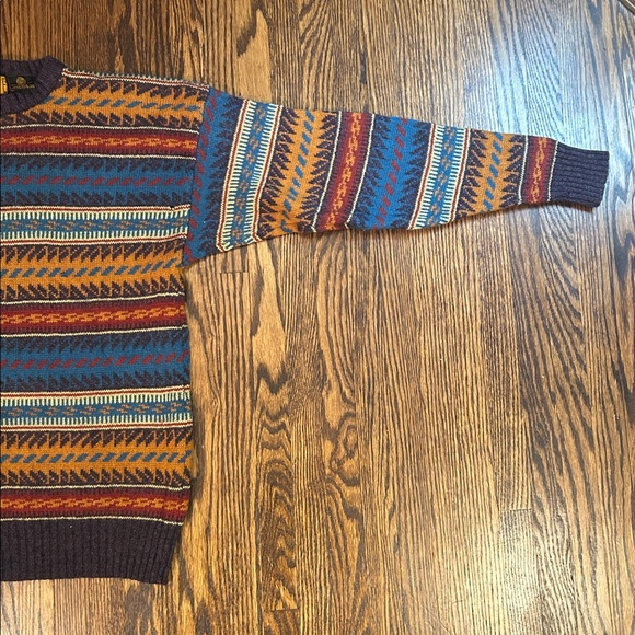 Vintage 90s Vibrant Knit Wool Sweater - Picture 6 of 10